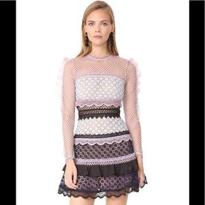 BN Self Portrait Pastel Ruffle Mini Dress (Sz 0)